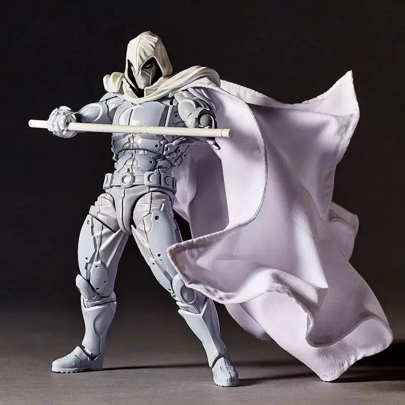 16cm Moon Knight Figure Revoltech AMAZING YAMAGUCHI Avengers Marc Spector Action Figurine Collection Ornament Model Toys Gifts 16cm Moon Knight Figure Revoltech AMAZING YAMAGUCHI Avengers Marc Spector Action Figurine Collection Ornament Model Toys Gifts